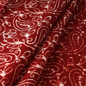 Cotton Red Hand Batik Print Fabric