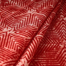  Cotton Red Hand Batik Print Fabric