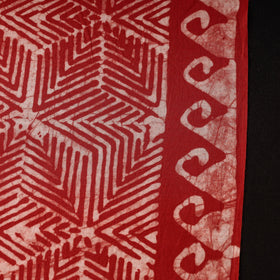  Cotton Red Hand Batik Print Fabric