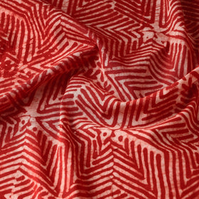  Cotton Red Hand Batik Print Fabric