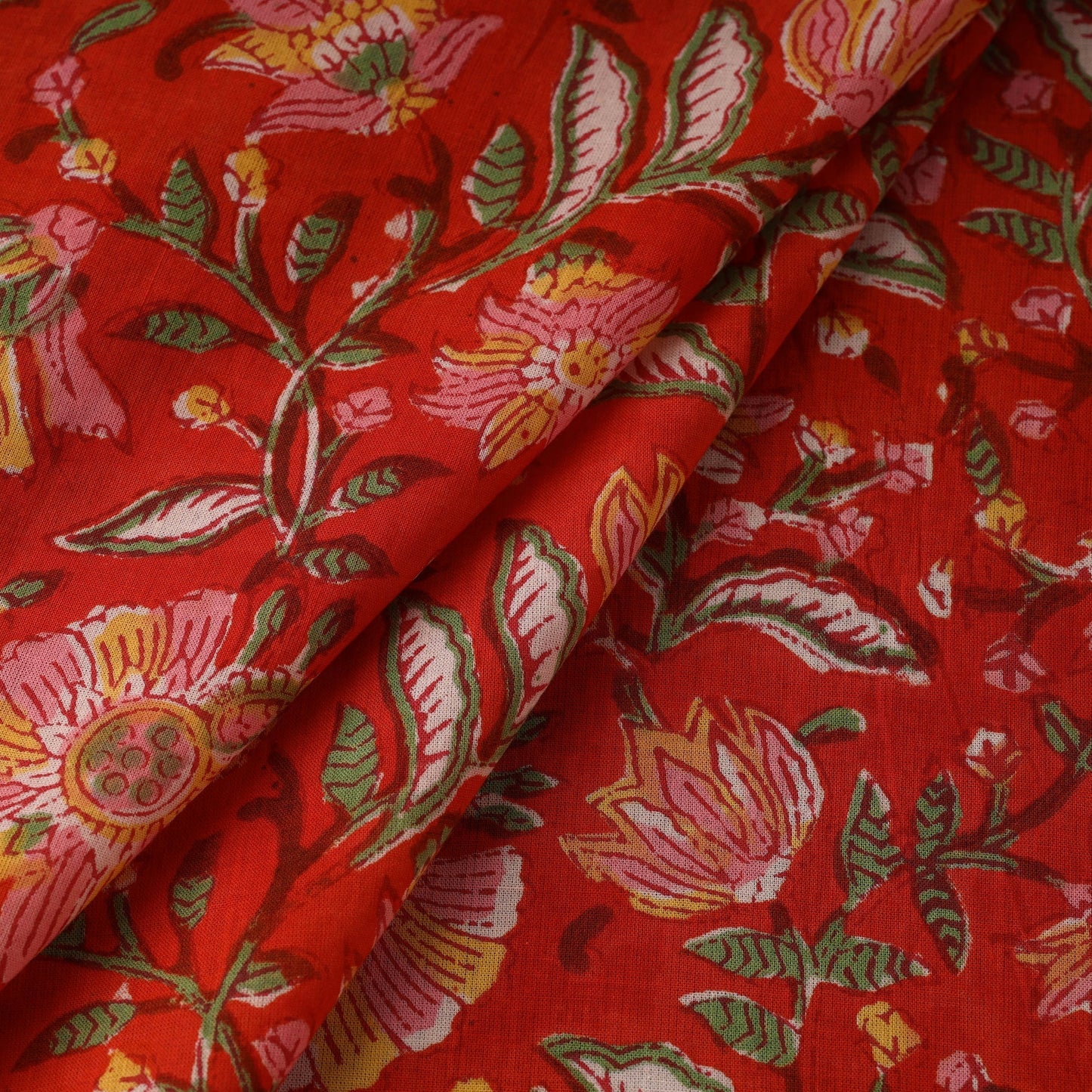 Cotton hand sanganeri fabric 38 - handcrafted