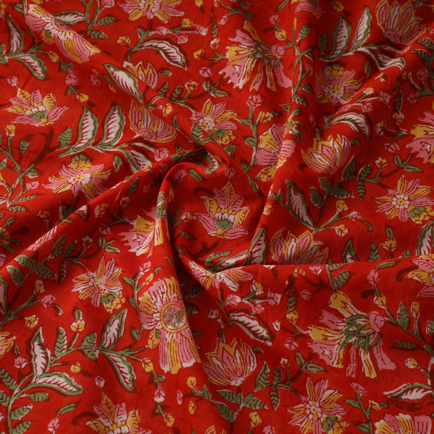 Cotton hand sanganeri fabric 38 - handcrafted