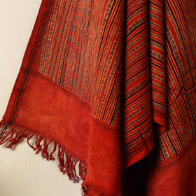Red Block Print Cotton Ajrakh Handloom Towel