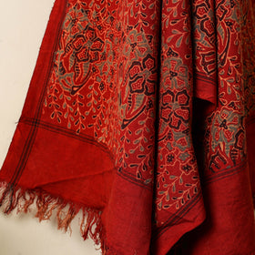 Red Block Print Cotton Ajrakh Handloom Towel