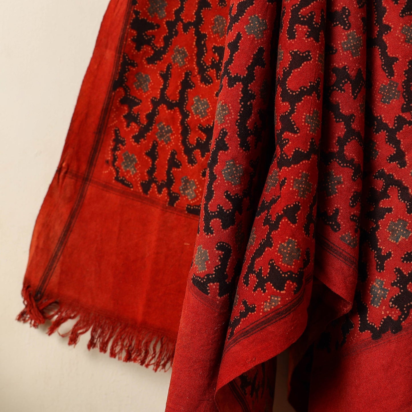  Block Print Cotton Ajrakh Handloom Towel