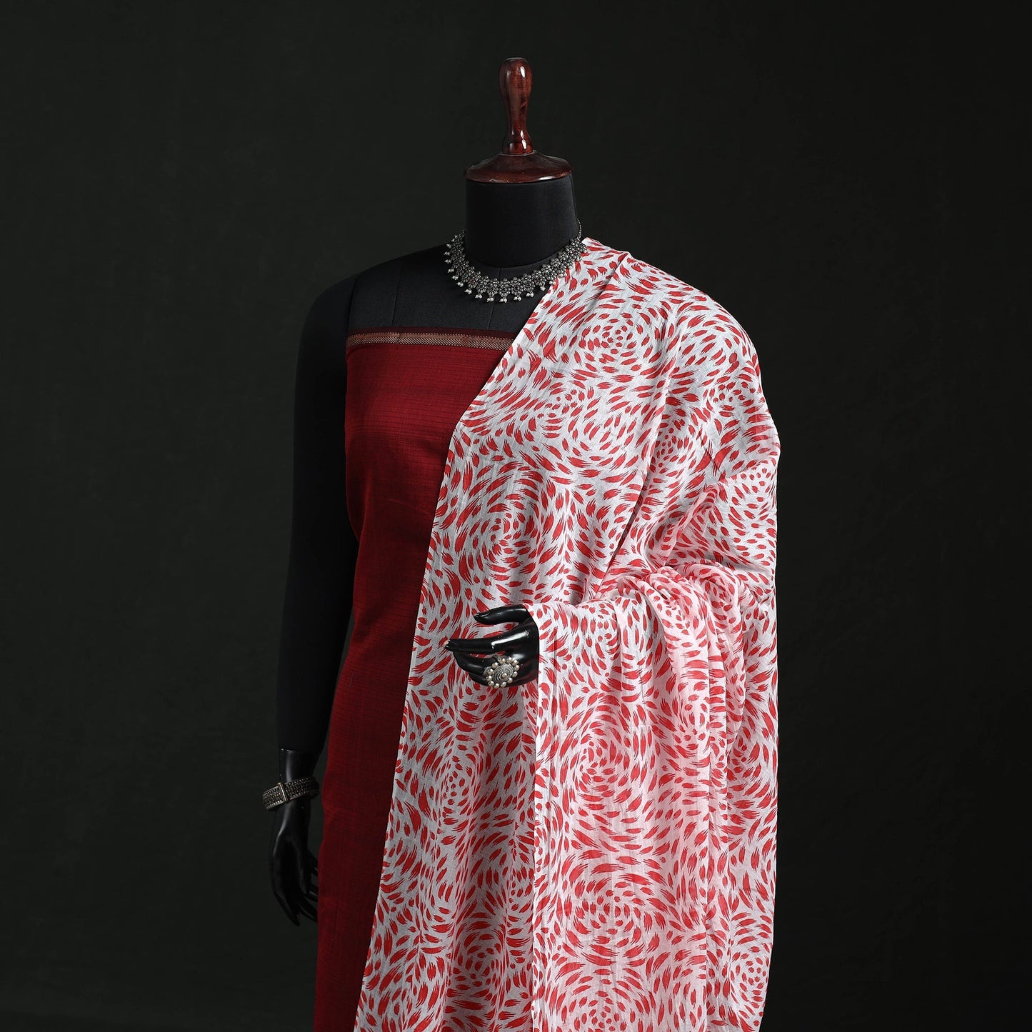 Cotton jaipur printed dupatta 36 - handcrafted