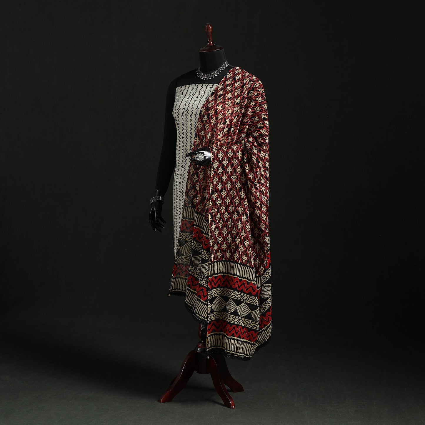 Cotton jaipur printed dupatta 51 - handcrafted
