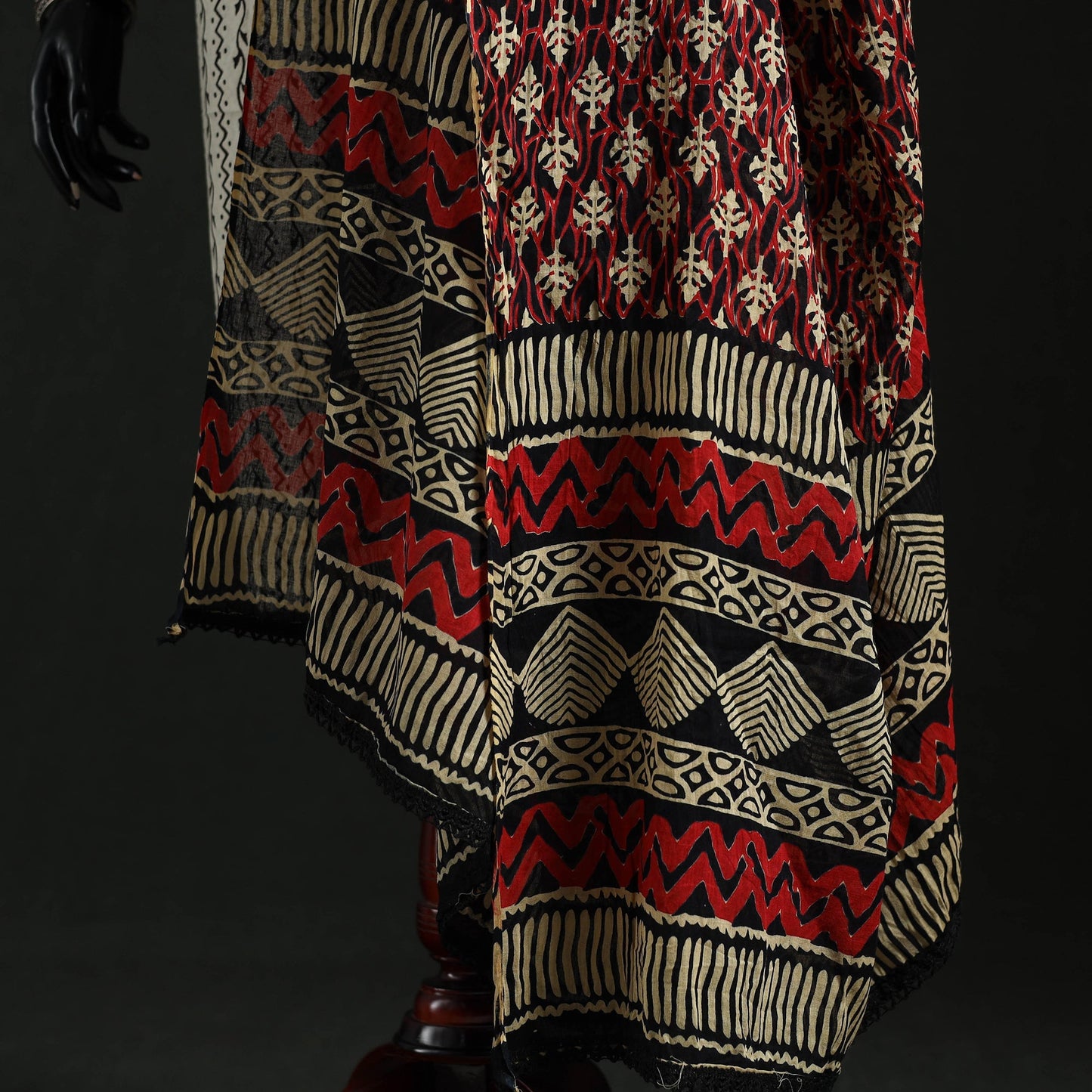 Cotton jaipur printed dupatta 51 - handcrafted
