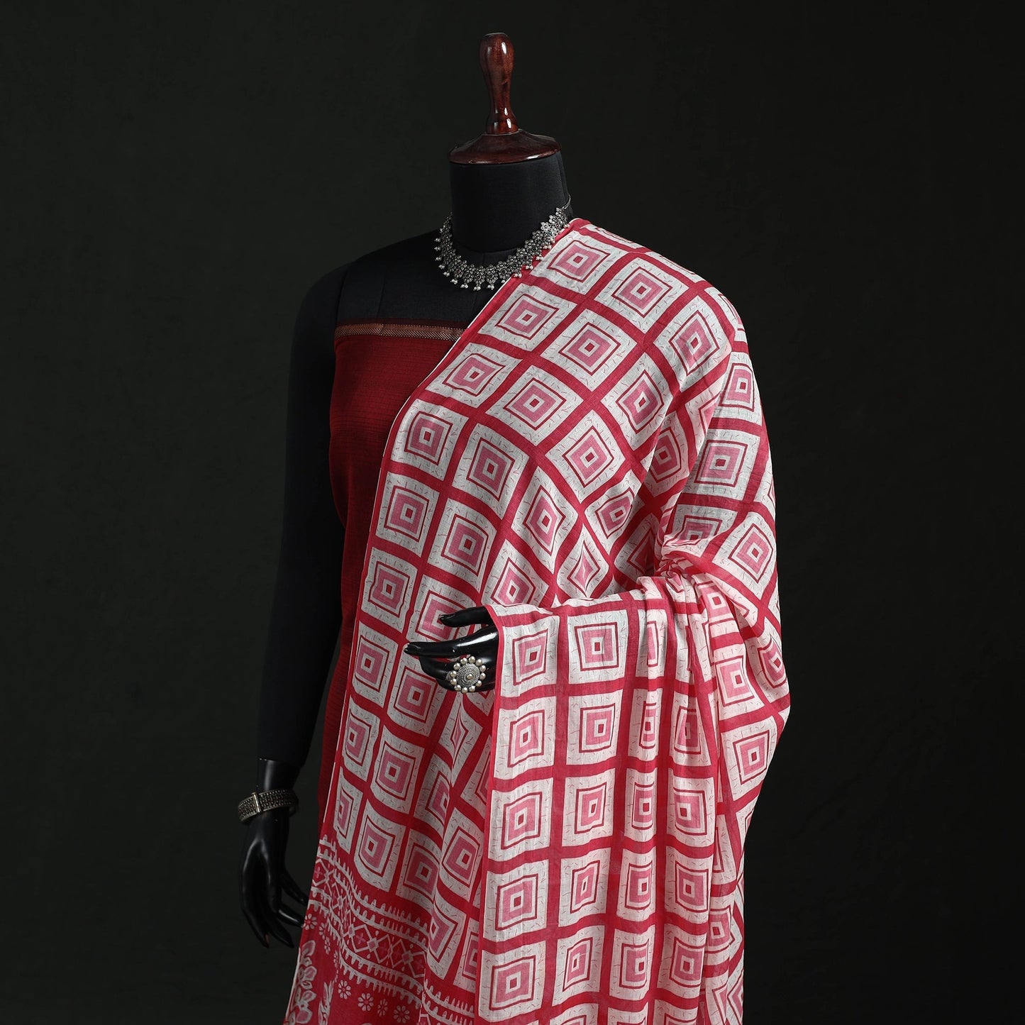 Cotton jaipur printed dupatta 82 - handcrafted