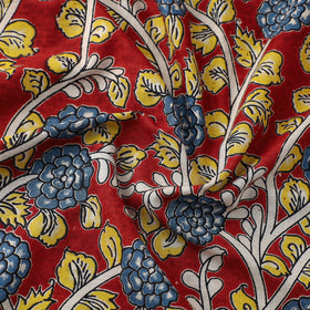  Red Cotton Kalamkari Print Fabric