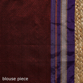Cotton khun saree with chikki paras border 19 - handcrafted