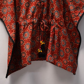 Red - cotton kids kaftan (3-4 years) 04 - handcrafted