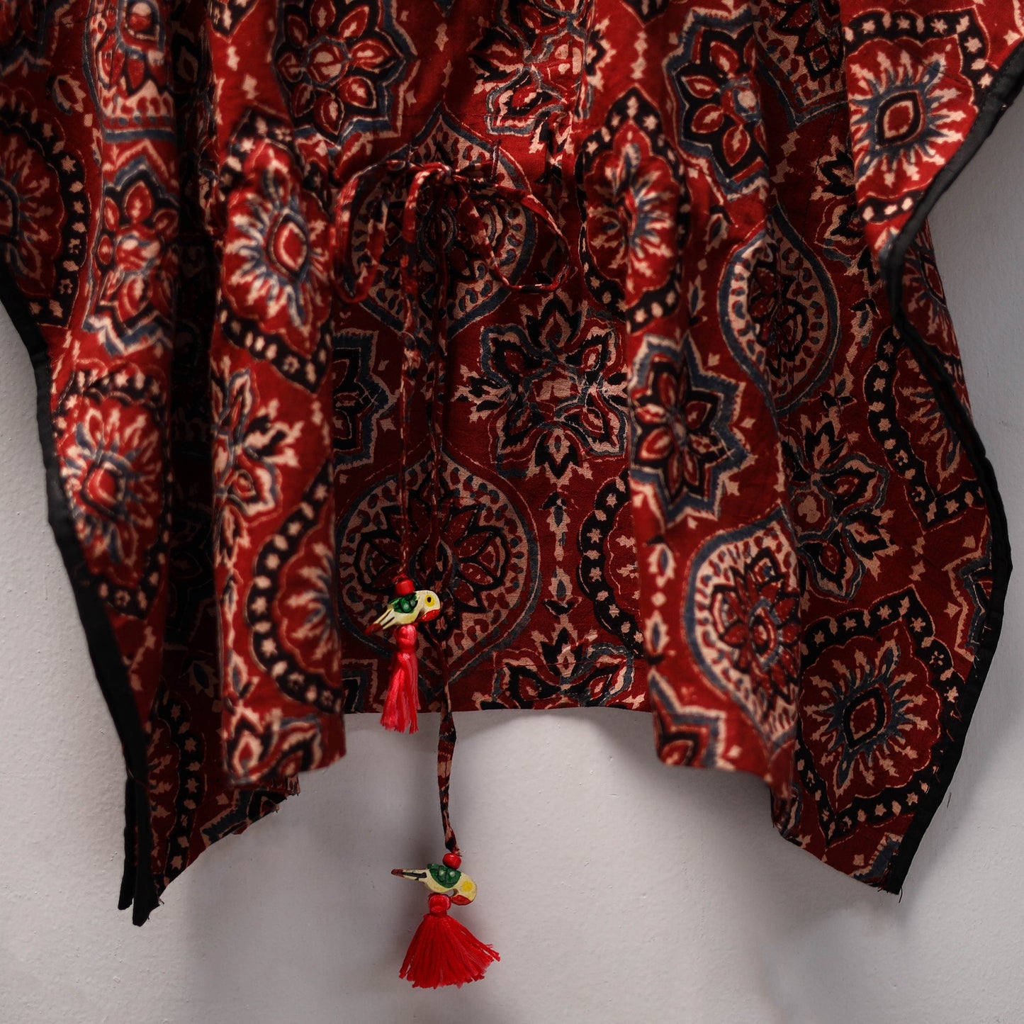 Red - cotton kids kaftan (3-4 years) 08 - handcrafted