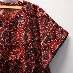 Red - cotton kids kaftan (3-4 years) 08 - handcrafted