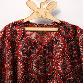 Red - cotton kids kaftan (3-4 years) 08 - handcrafted