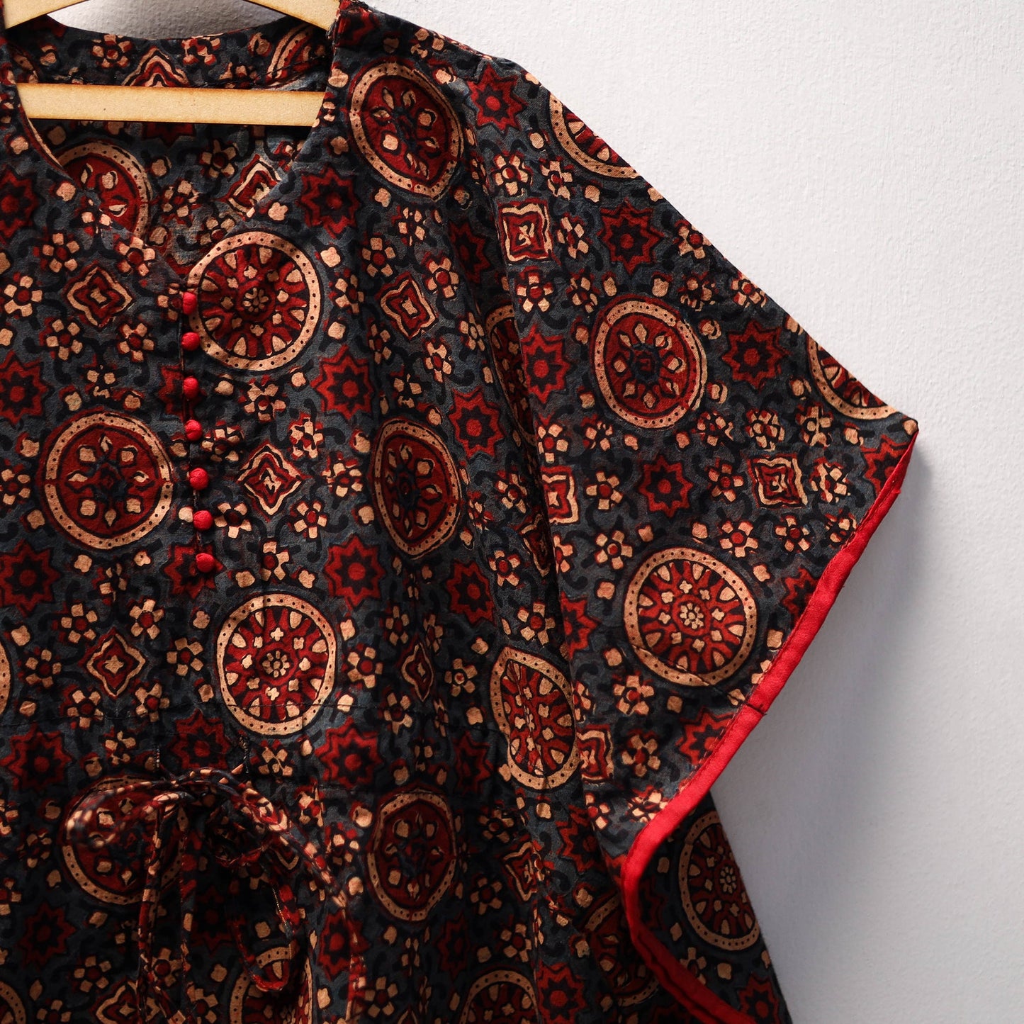 Red - cotton kids kaftan (3-4 years) 15 - handcrafted