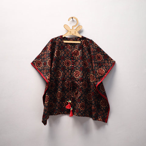 Red - cotton kids kaftan (3-4 years) 15 - handcrafted