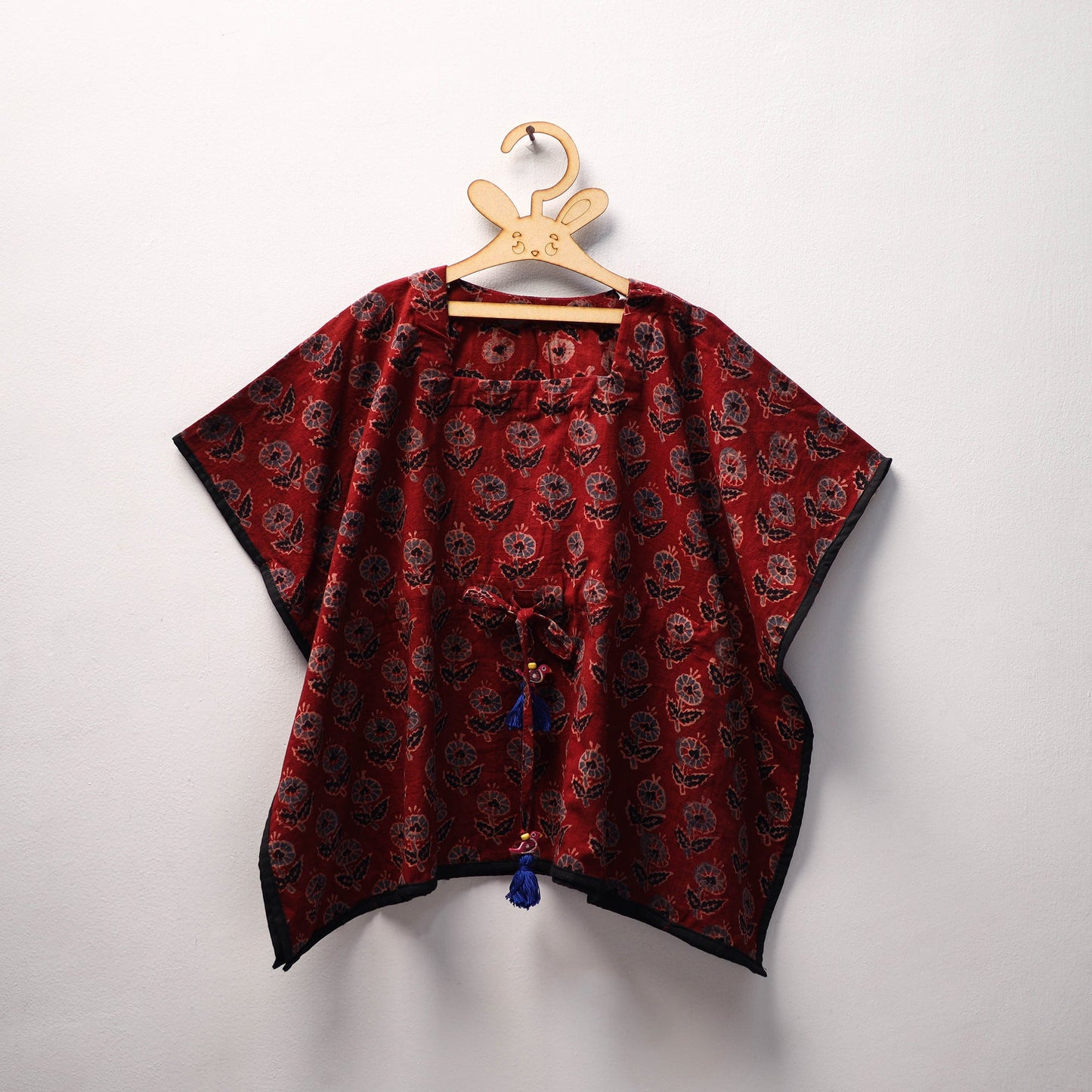 Red - cotton kids kaftan (3-4 years) 23 - handcrafted
