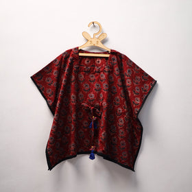 Red - cotton kids kaftan (3-4 years) 23 - handcrafted