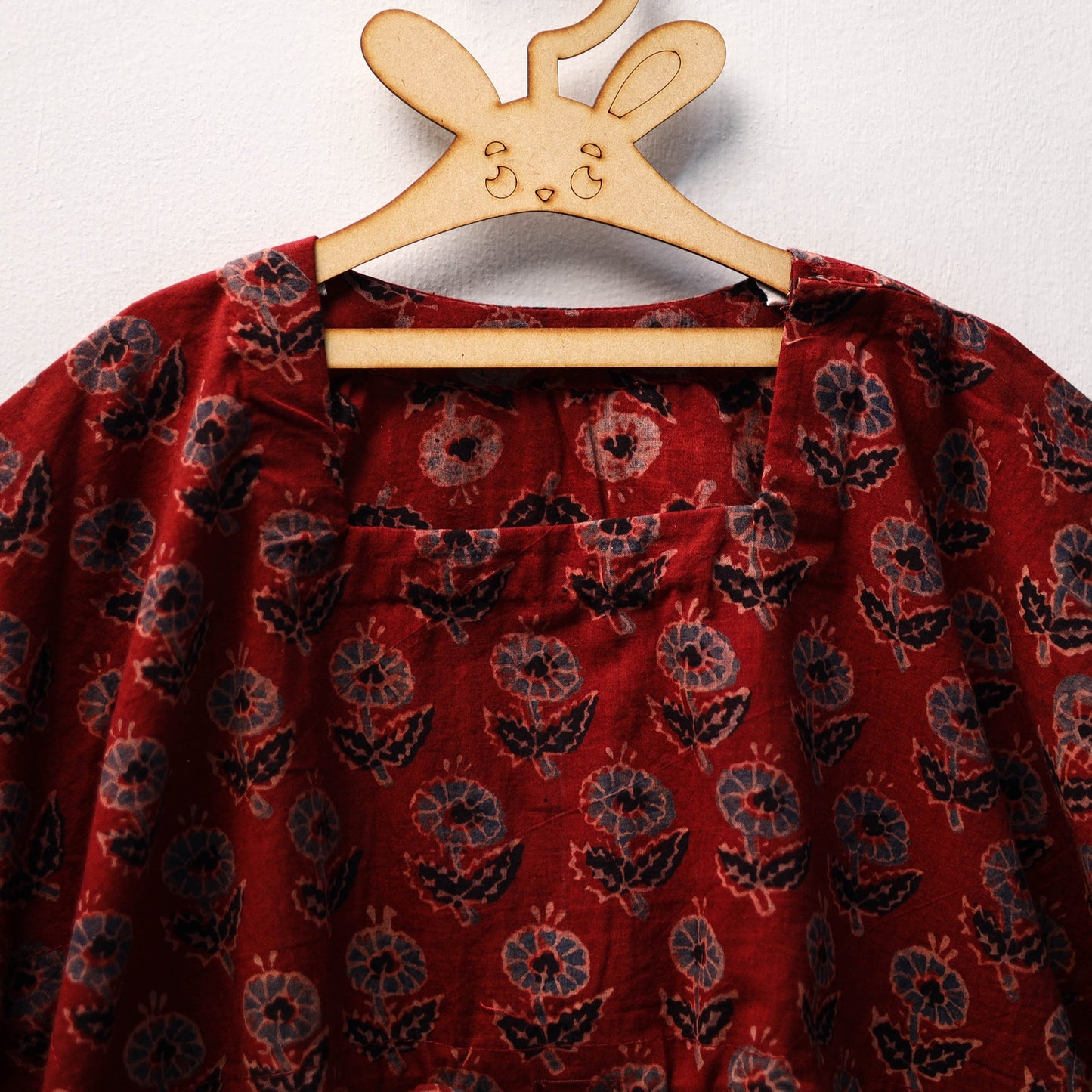 Red - cotton kids kaftan (3-4 years) 23 - handcrafted