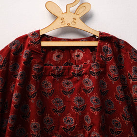 Red - cotton kids kaftan (3-4 years) 23 - handcrafted