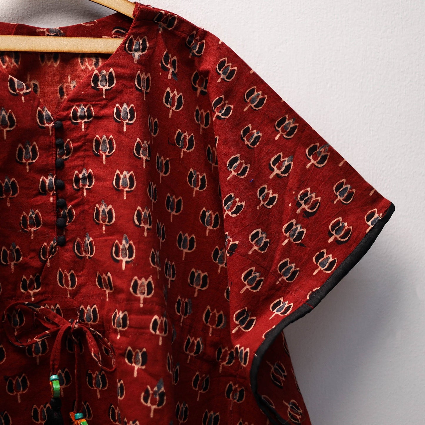 Red - cotton kids kaftan (3-4 years) 24 - handcrafted