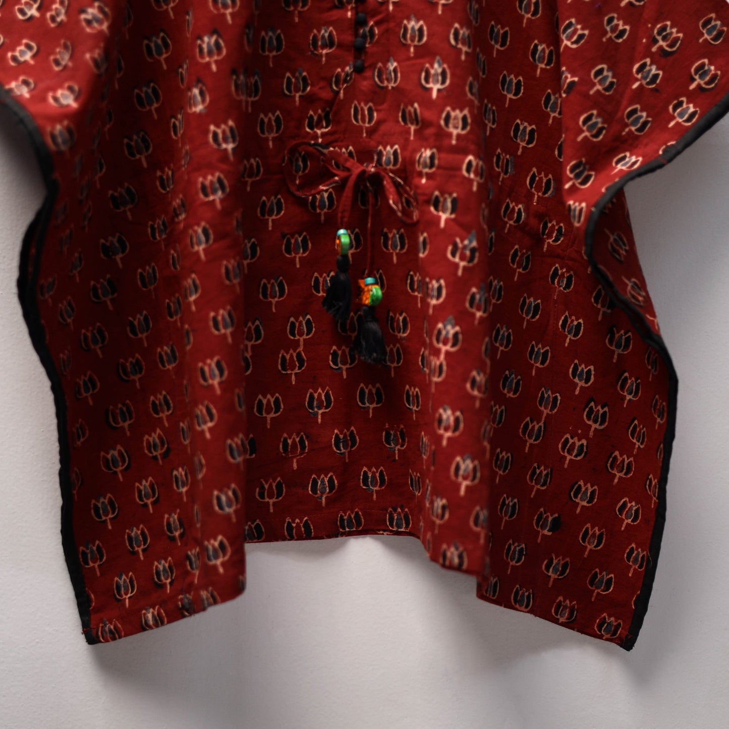 Red - cotton kids kaftan (3-4 years) 24 - handcrafted