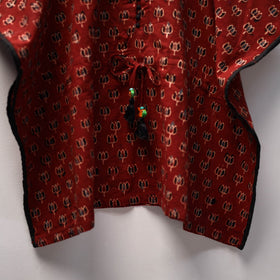 Red - cotton kids kaftan (3-4 years) 24 - handcrafted