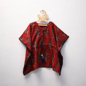 Red - cotton kids kaftan (3-4 years) 39 - handcrafted