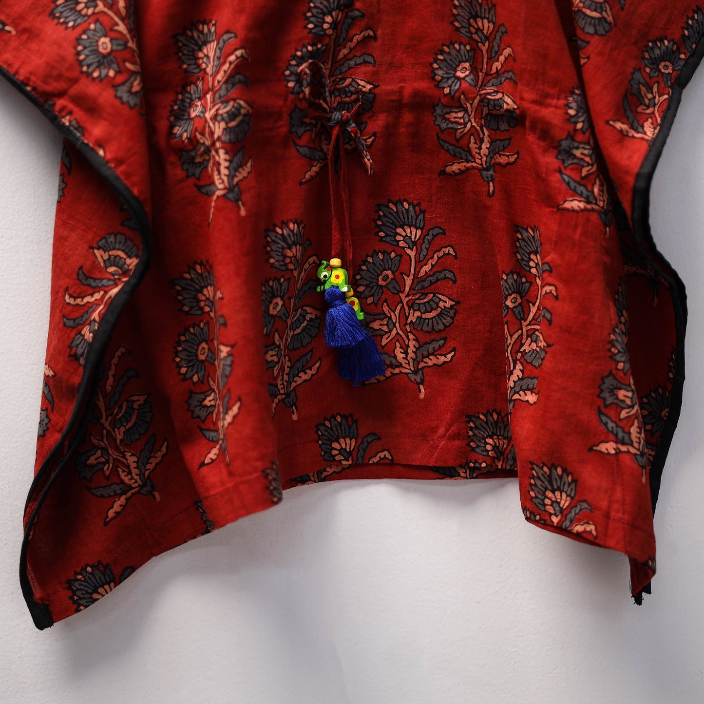 Red - cotton kids kaftan (3-4 years) 39 - handcrafted