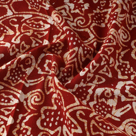  Red Cotton Kutch Batik Print Fabric