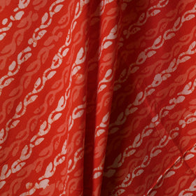 Red - cotton kutch batik fabric 42 - handcrafted