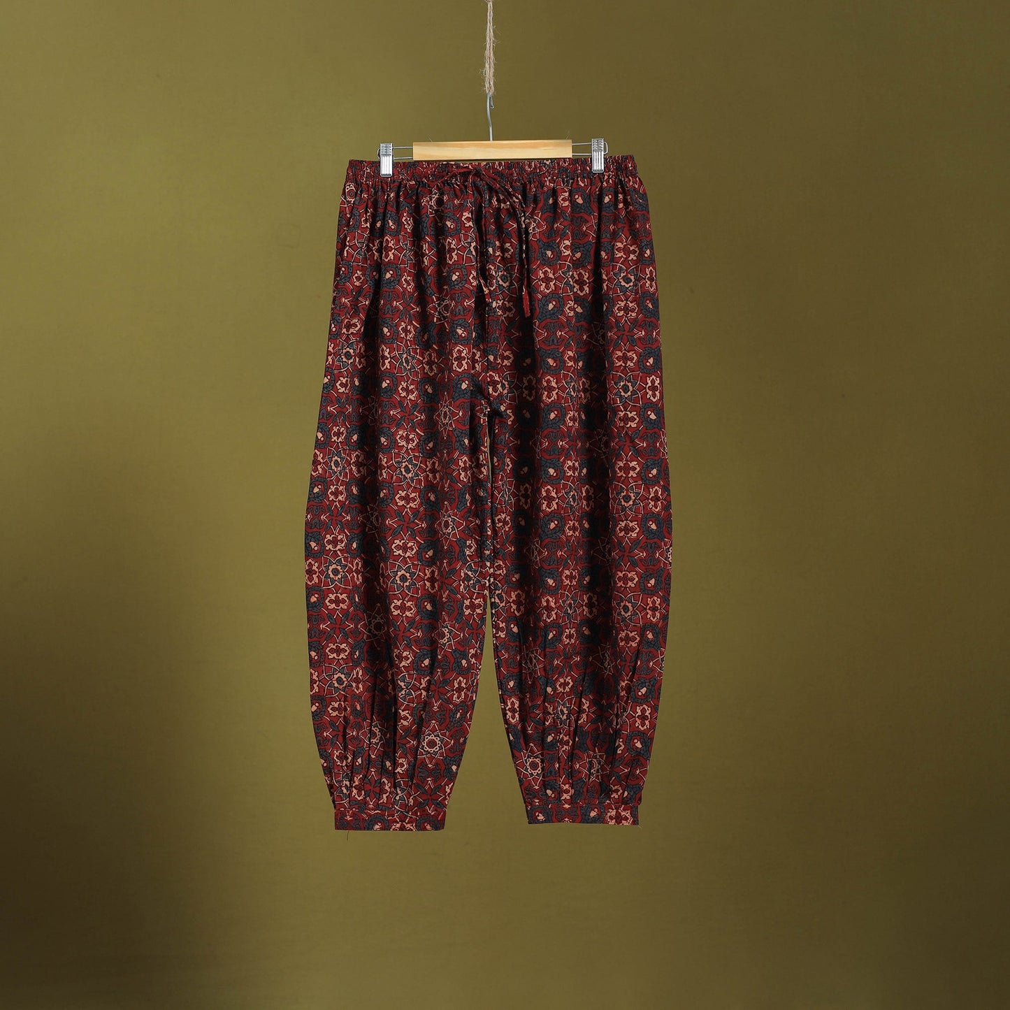 Red - cotton natural dyed afghani salwar 11 - handcrafted