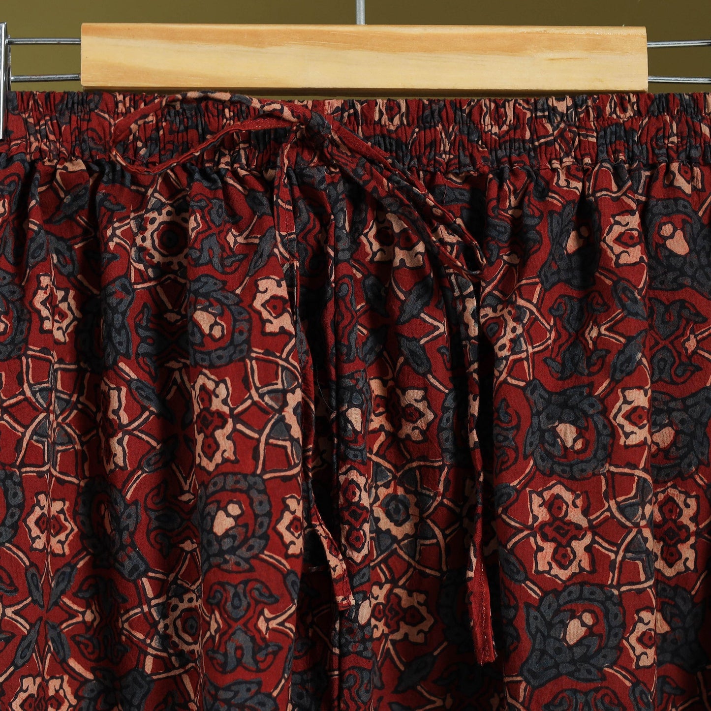 Red - cotton natural dyed afghani salwar 11 - handcrafted