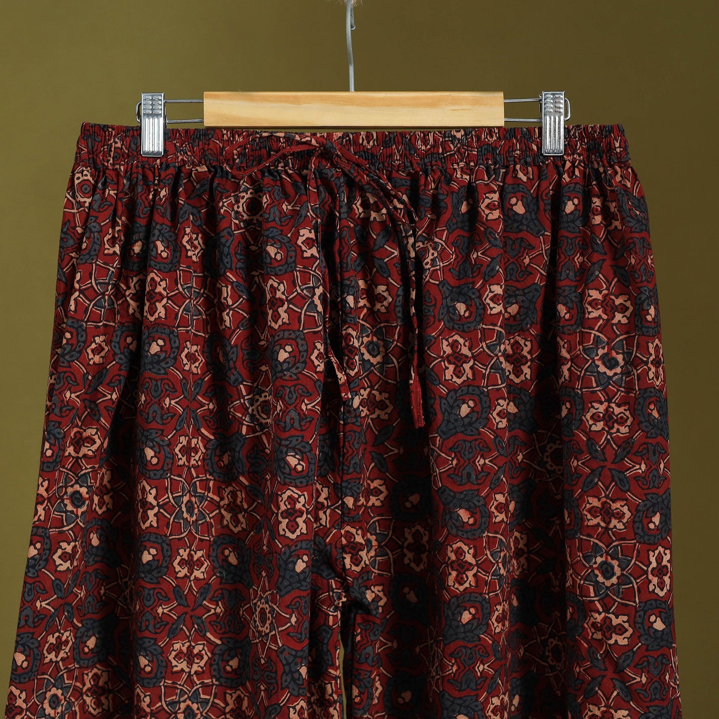 Red - cotton natural dyed afghani salwar 11 - handcrafted