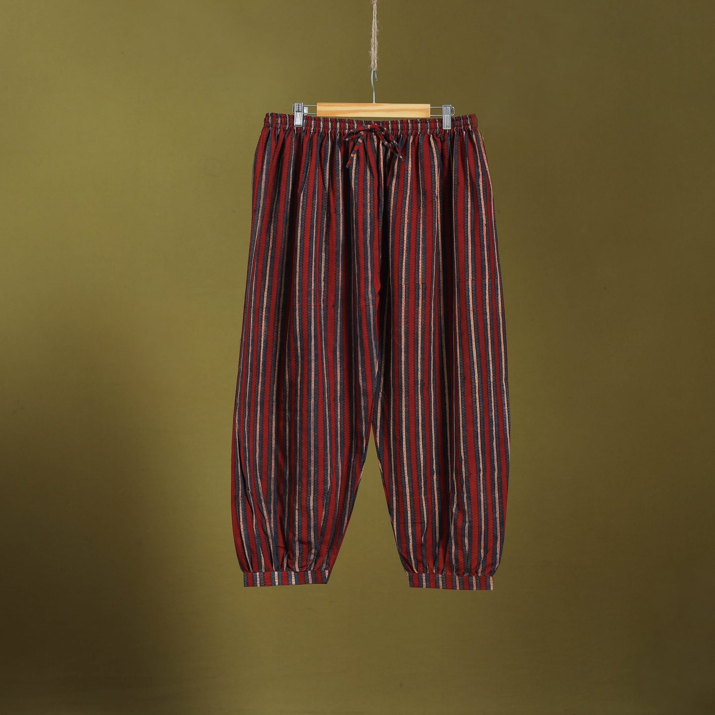 Red - cotton natural dyed afghani salwar 16 - handcrafted