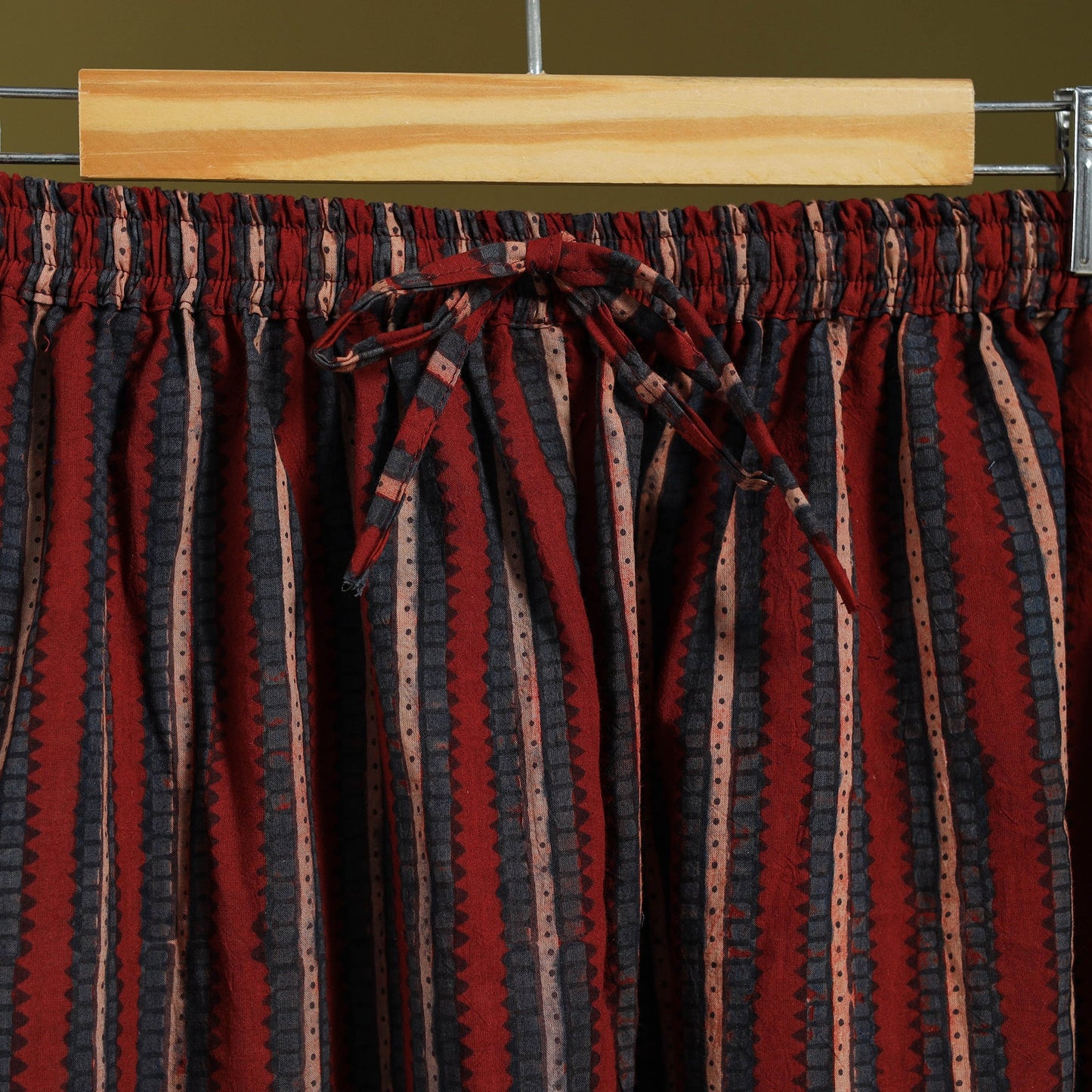 Red - cotton natural dyed afghani salwar 16 - handcrafted