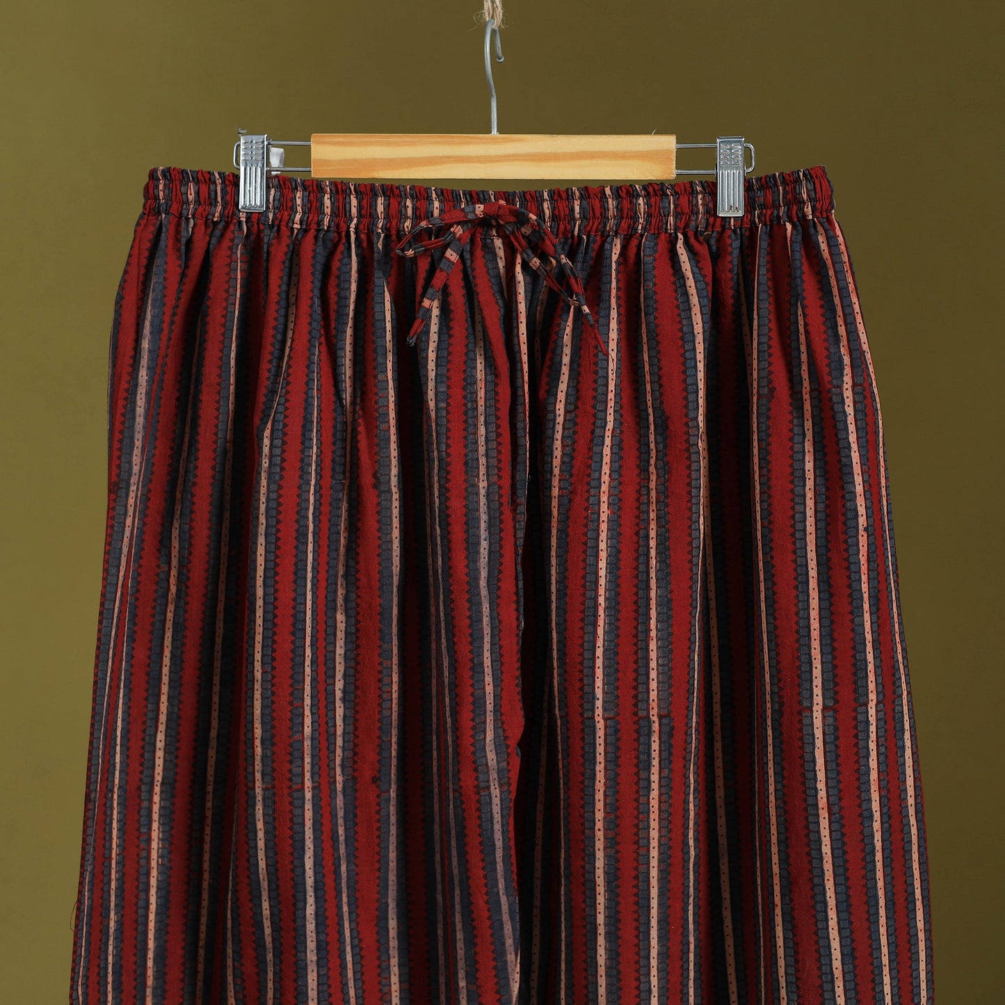 Red - cotton natural dyed afghani salwar 16 - handcrafted