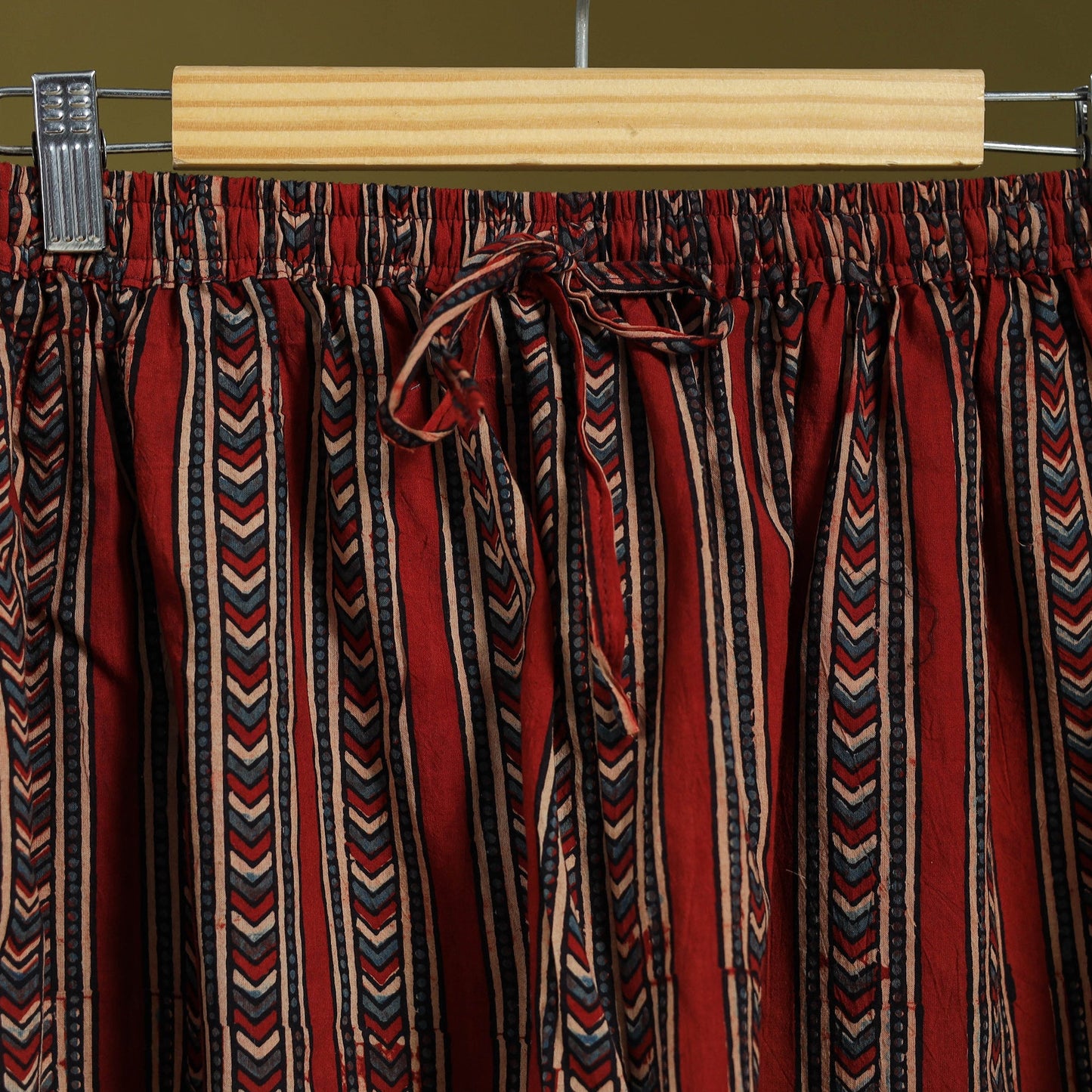 Red - cotton natural dyed afghani salwar 18 - handcrafted