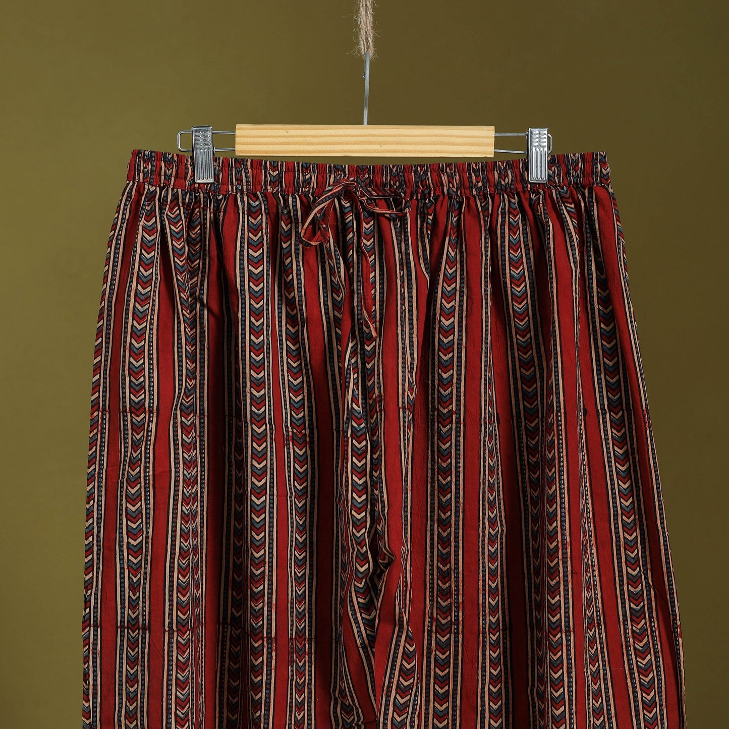 Red - cotton natural dyed afghani salwar 18 - handcrafted