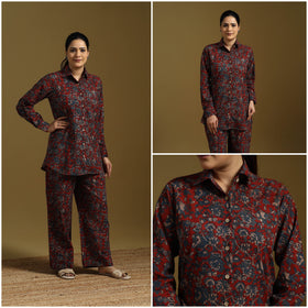 Cotton natural dyed co-ord set 01 - handcrafted