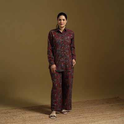 Cotton natural dyed co-ord set 01 - handcrafted