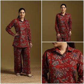 Cotton natural dyed co-ord set 04 - handcrafted