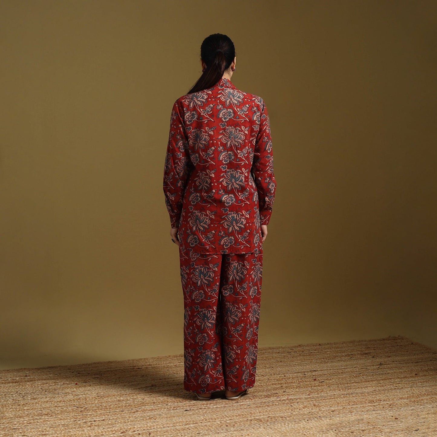 Cotton natural dyed co-ord set 04 - handcrafted