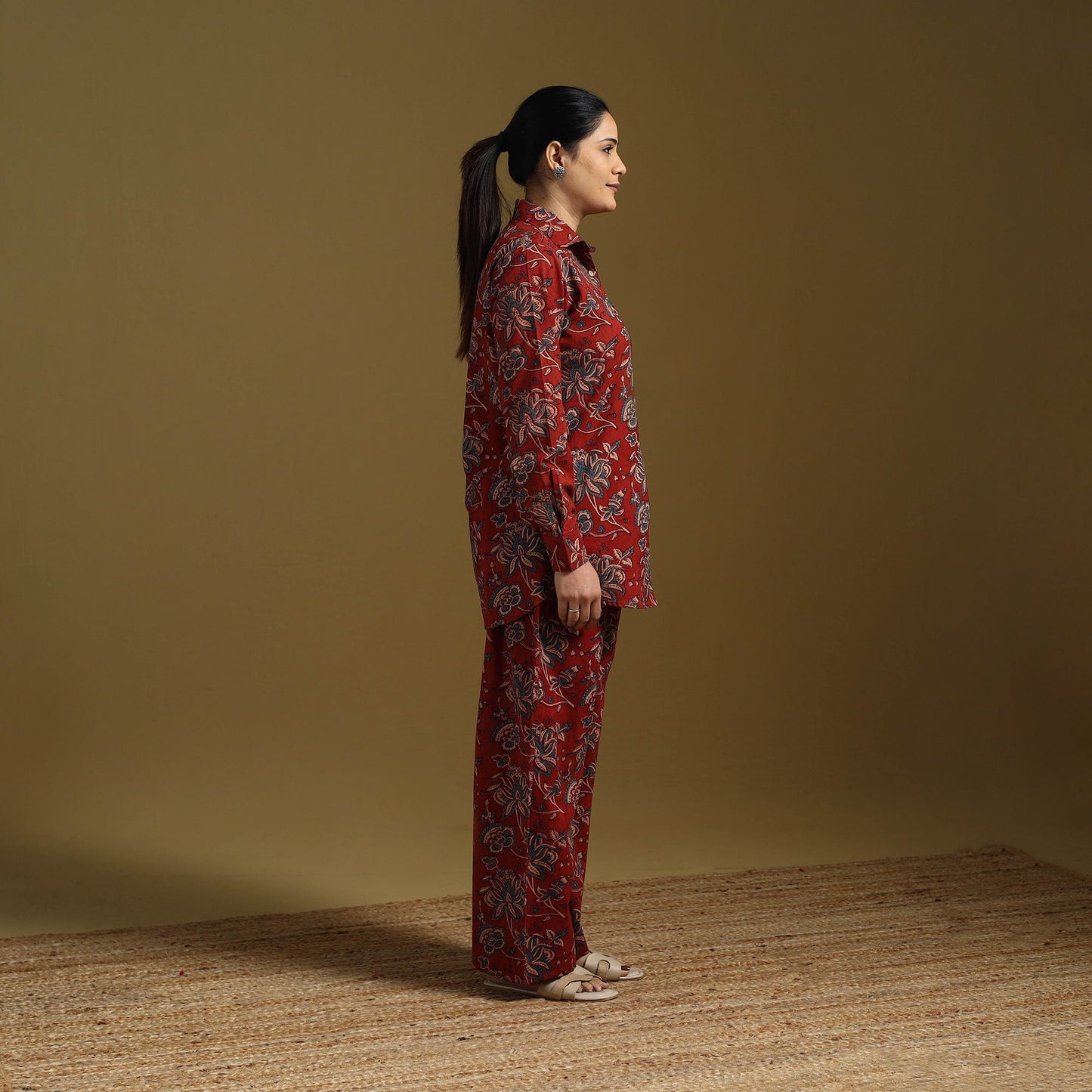 Cotton natural dyed co-ord set 04 - handcrafted