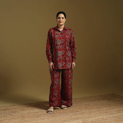 Cotton natural dyed co-ord set 04 - handcrafted