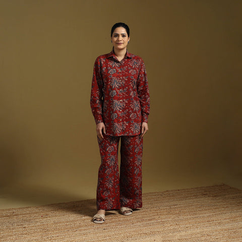 Cotton natural dyed co-ord set 04 - handcrafted