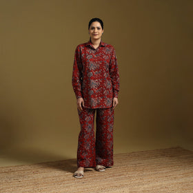 Cotton natural dyed co-ord set 04 - handcrafted