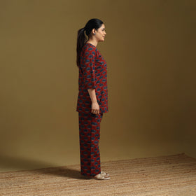 Cotton natural dyed co-ord set 09 - handcrafted