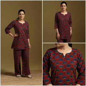 Cotton natural dyed co-ord set 09 - handcrafted